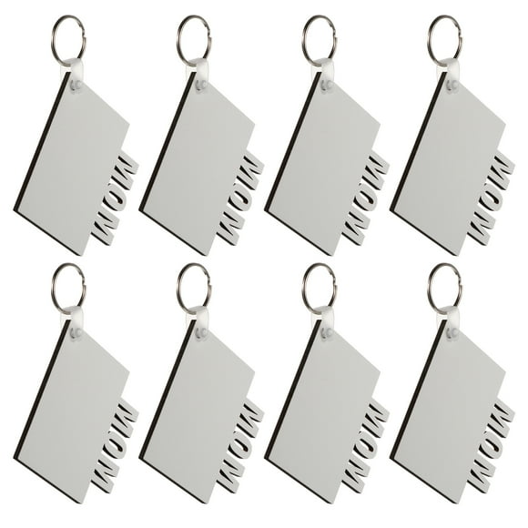 8Pcs Heat Transfer Sublimation Blanks Key Chain Mom Dad Gift Craft Tools