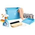 thumbnail image 3 of Hape: Scoot-Around Clean Up Bucket Set - 7pc, Yellow & Blue Cleaning Toy Playset, Bucket-Sprayer-Broom-Dustpan-Mop-Sponge-Duster, Pretend Play, Kid 3+, 3 of 9