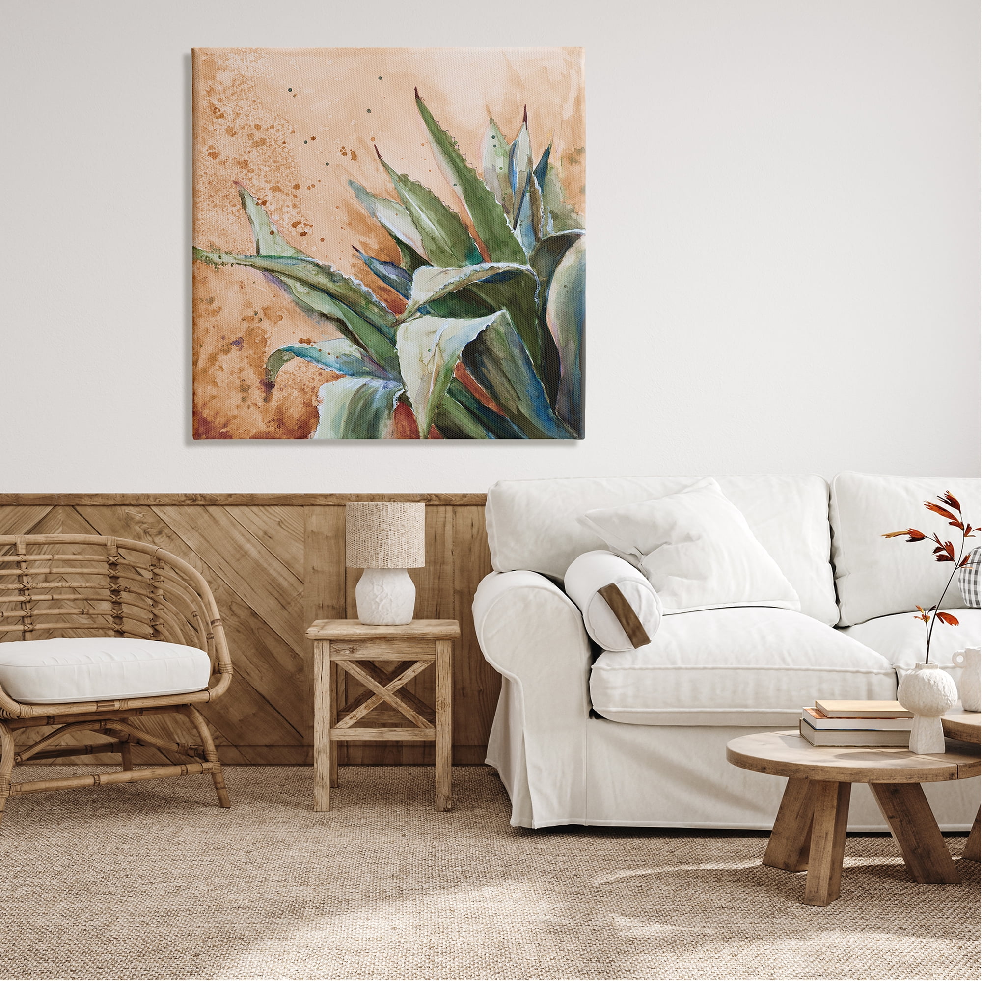 Stupell Industries Contemporary Plant Leaves Close Up Botanical Design Painting Gallery Wrapped Canvas Print Wall Art, Design by Patricia Pinto