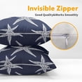 thumbnail image 5 of Beach Navy Blue Starfish Pillow Covers 20x20 Inch Set of 2 Summer Blue Sea Star Throw Pillowcase Cotton Linen Square Decorative Nautical Coastal Cushion Cover for Sofa Bedroom Indoor Outdoor Party, 5 of 6