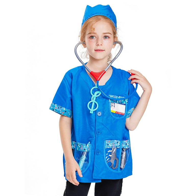 IKALI Kids Career Day Costume, Astronaut/Doctor Veterinarian/Police/Car  Driver Racers Costume