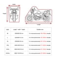 thumbnail image 6 of M L XL 2XL 3XL 4XL Motorcycle Cover Universal Outdoor Protector All Season Waterproof Bike Rain Dustproof Motor Scooter Cover, 6 of 6