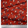 thumbnail image 3 of Soimoi Red Cotton Voile Fabric Artistic Floral Printed Fabric 1 Yard 42 Inch Wide, 3 of 3