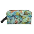 thumbnail image 2 of Uemuo Retro Flying Butterflies Pattern Portable Toiletry Bags with Handle, Waterproof travel Make up Bags for Women, Large Capacity Travel Cosmetic Bags, 2 of 9