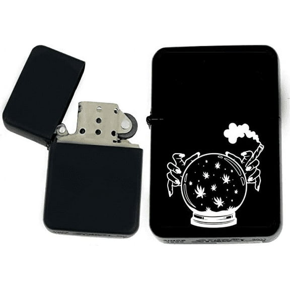 Leaf Collection Gifts Infinity Black Matt Windproof Lighters! (WD-10)