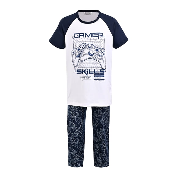 Pijama George para Niño Blanco Talla 8, 2 Piezas