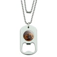 thumbnail image 1 of Boxer Puppy Dog Sleeping on Guitar Military Dog Tag Bottle Opener Pendant, 1 of 4