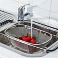thumbnail image 3 of pitrice Retractable Drain Basket Home Use Dual Handles Stainless Steel Sink Drying Filter Holder Water Draining Tool Kitchen Gadget 18*27*11cm, 3 of 8