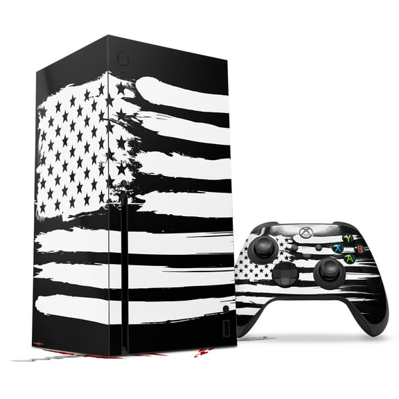 WraptorSkinz Skin Wrap compatible with the 2020 XBOX Series X Console and Controller Brushed USA American Flag (XBOX NOT INCLUDED)