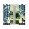 thumbnail image 2 of CADecor Tree Art Window Kitchen Curtain, Moon Howling Wolf Window Treatment Panel Curtains,26x39 inches,Set of 2, 2 of 3