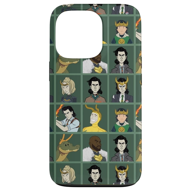 Funda para teléfono Marvel Loki Variants Character Grid Green iPhone 13 Pro
