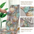 thumbnail image 5 of Yayeee 2 Pack Dining Chair Covers Stretch Parson Chairs Slipcovers Seat Protector, Colorful Water Lilies Pattern, 5 of 6