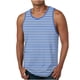 thumbnail image 4 of Tanques para Hombre para el Verano Solto Chaleco Raya Impresión Deporte Cuello Redondo Superior, 4 of 5