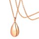 thumbnail image 1 of Collar de urna con colgante de gota, recuerdo conmemorativo para mujeres y hombres, soporte para joyas de cenizas rosa áurea, 1 of 8