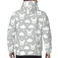 thumbnail image 7 of Fotbe Men's Hoodie with Rabbit And Cloud Pattern - Kangaroo Pocket Pullover Hooded Sweatshirt, Perfect for Daily Wear, Travel, and Home-Large, 7 of 7