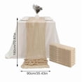 thumbnail image 2 of 3-Pack Gauze Table Runners – Sheer Crinkle Voile Fabric, Boho Wedding Table Decor for Reception, Parties & Events, 2 of 5