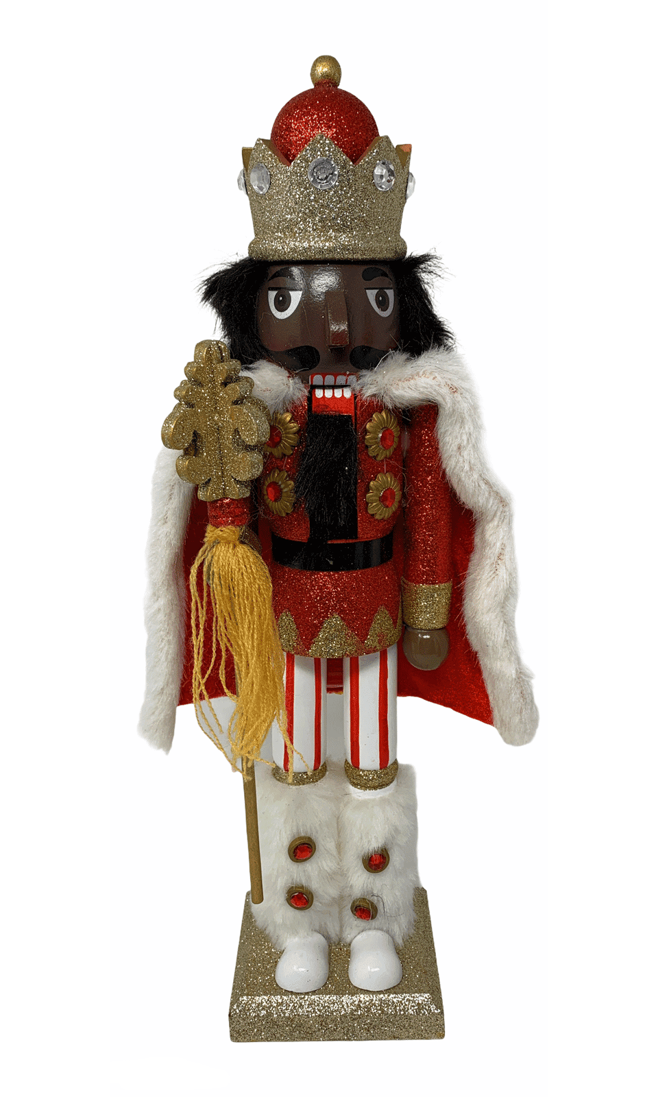 African American Winter King Large Unique Decorative Holiday Season