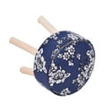 thumbnail image 2 of Accesorios para casa de muñecas 1:12, muebles en miniatura para casa de muñecas, taburete de madera y tela de cuatro patas (azul oscuro), 2 of 9