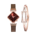 thumbnail image 1 of Diamond Watch Ladies Watch Ladies Diamond Watch Bracelet Fashion Personality Fashion Combination Set, 1 of 2