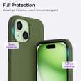 thumbnail image 4 of Compatible with iPhone 15 Plus Case 6.7", Slim Liquid Silicone 3 Layers Full Covered Soft Gel Rubber Cover Protective Phone Case with Anti-Scratch Microfiber Lining-Cedar Green, 4 of 13