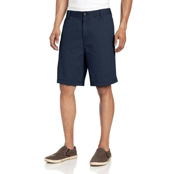 IZOD NEW Midnight Blue Mens Size 44 Khakis Chinos Flat Front Shorts