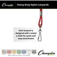 thumbnail image 3 of Champion Sports Nylon Lanyards with J-Hook Clip, Green, 22 Inch, 3 of 6