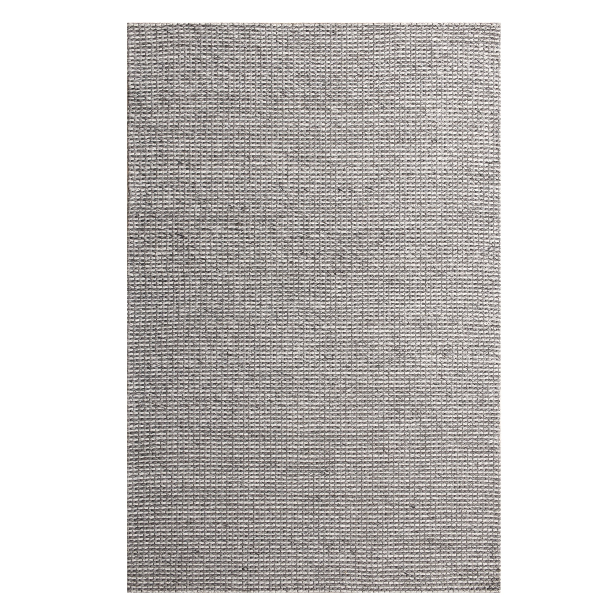 Ox Bay Asane 7'9" x 9'9" Gray/Silver Striped Wool Indoor Area Rug