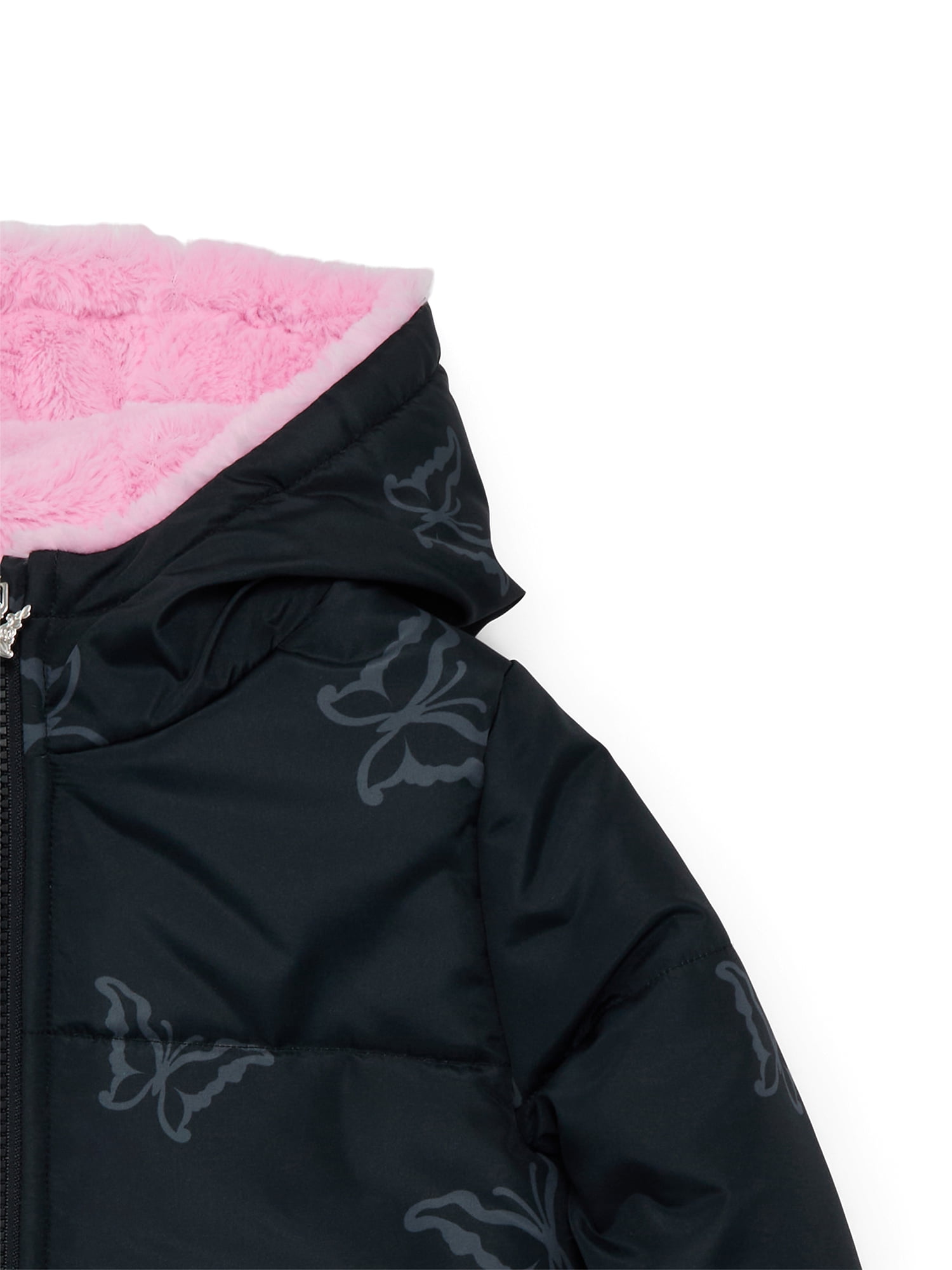 Jessica Simpson Girls Butterfly Cropped Puffer Jacket, Sizes 4-16