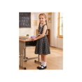 thumbnail image 4 of Girls Dress Black Polka Dot Sleeveless Cotton Casual Summer Casual Family Dress with Belt 7 Years, 4 of 9