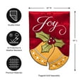 thumbnail image 2 of Evergreen Applique Joyful Christmas Bells House Flag, 28 x 44 inches, 2 of 5