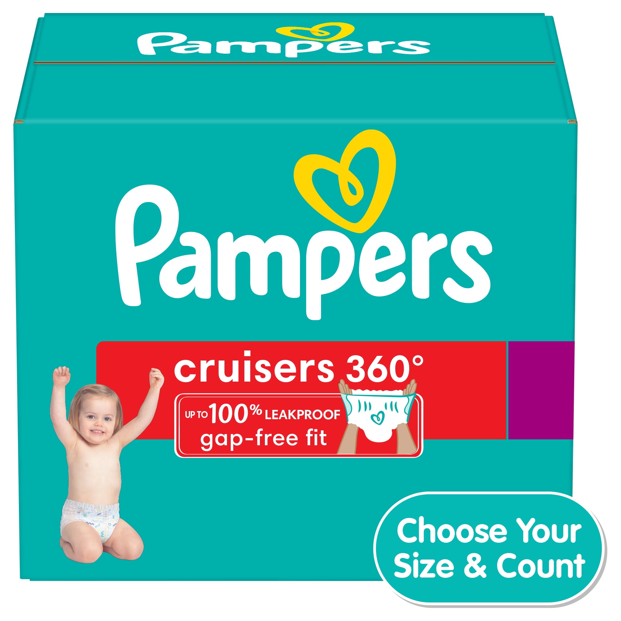 Pampers Cruisers 360 Diapers Size 4, 116 Count (Select for More Options)