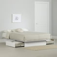 thumbnail image 1 of South Shore Step One Full/Queen Platform Bed with drawers, in Pure White, 1 of 11