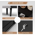 thumbnail image 4 of Garvee Sideboard Buffet Cabinet, 2 Fluted Glass Doors & 3 Drawers, 52.7 x 15.3 x 32.3", Black, 4 of 11