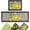 Lemon1, variant on UWNRBG Lemon Kitchen Runner Rugs, 177" x 472" + 177" x 236", Non-Slip, 2 Count