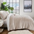 thumbnail image 3 of Rabbit Faux Fur Bubble Comforter Set Queen Size Plush Fluffy Comforter White Bedding Set Soft Cozy Warm Winter Bedding Queen Size Smoofy Velvet Bubble Fur Fuzzy Comforter Luxury Bedding 3 Pcs, 3 of 13
