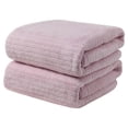 thumbnail image 2 of Xoxingysm Towel Coral Velvet Towel for Adult Daily Use At Home Absorbent Dry Hair Towel That Does Not Hair Beach Towel Strip Patterned Bath Towel 70*140Cm, 2 of 8
