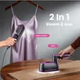 thumbnail image 6 of Jack & Rose S2 1200W Travel Steamer Iron for Clothes, 2 in 1 Portable Handheld Garment Steamer Iron S2, 8s Fast Heat-Up, No-Spill Large Ceramic Panel, 180° Rotating Head, Purple, 6 of 12