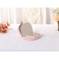 thumbnail image 5 of REGALWOVEN Uxcell Accessory Box, Small Portable Seashell-Shaped Accessory Case, 2 Layer PU Leather Mini Accessory Organizer Pink, 5 of 7