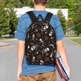 thumbnail image 4 of Lukts Pirate Skulls Pattern 15 Inch Student Backpack, Waterproof Laptop Backpack with Adjustable Shoulder Straps, Lightweight Travel, Campus Backpack, Unisex, 4 of 6