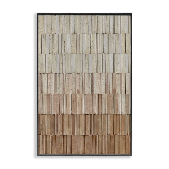 Stupell Industries Terracotta Wall Pattern Black Framed Giclee Art design by Flora Kouta, 18 x 12