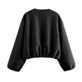 thumbnail image 2 of Aellinatey Womens Cropped Bomber Jacket Casual Zip Up Varsity Jackets Trendy Outwear Coats with Welt Pockets, 2 of 10