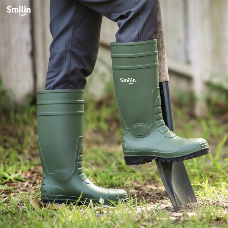 Men\'s Dark Green Waterproof Rain & Snow Boots Green Men main image 4