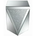 thumbnail image 2 of Amore Square Mirrored Acrylic Crystal Side End Table Silver, 2 of 4