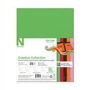 Neenah Green, Red, Black, Orange, Pink, Textured Cardstock, 8.5" x 11", 80 lb, 25 Sheets per Pack