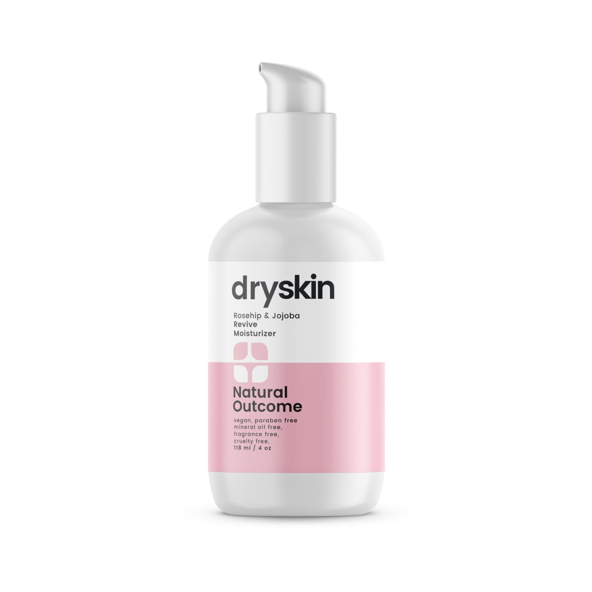 natural outcome Dry Skin Moisturizer Face Cream Skincare, Rosehip and Jojoba Oil Hydrating Facial Lotion with Hyaluronic Acid 4 oz