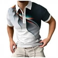 thumbnail image 4 of BOBOGOJP Polo pour Homme Décontracté à Manches Courtes, Col à Carreaux, Polo avec Poches (Rouge,P), 4 of 5
