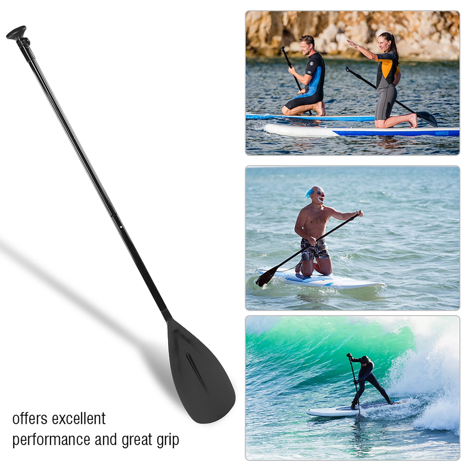 Yajisi Surfboard SUP 2 Section Aluminum Adjustable Paddle for Boating Kayaking Surfing, Lightweight Watercraft Oar, 34.25 in / 87.00 cm