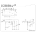 thumbnail image 4 of Kingston Brass LMS3622M8SQ0ST Wesselman 36" Carrara Marble Console Sink with Stainless Steel Legs (8-Inch, 3-Hole), Carrara Marble White/Matte Black, 4 of 7