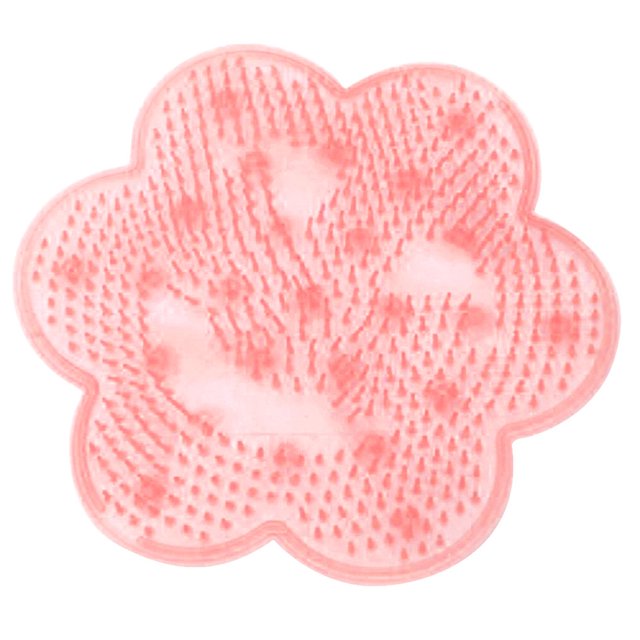 Alfombrilla para masaje de pies para ducha, baño de silicona suave, almohadilla antideslizante para limpieza de pies con ventosa, rosa Sweethay HA6760-01
