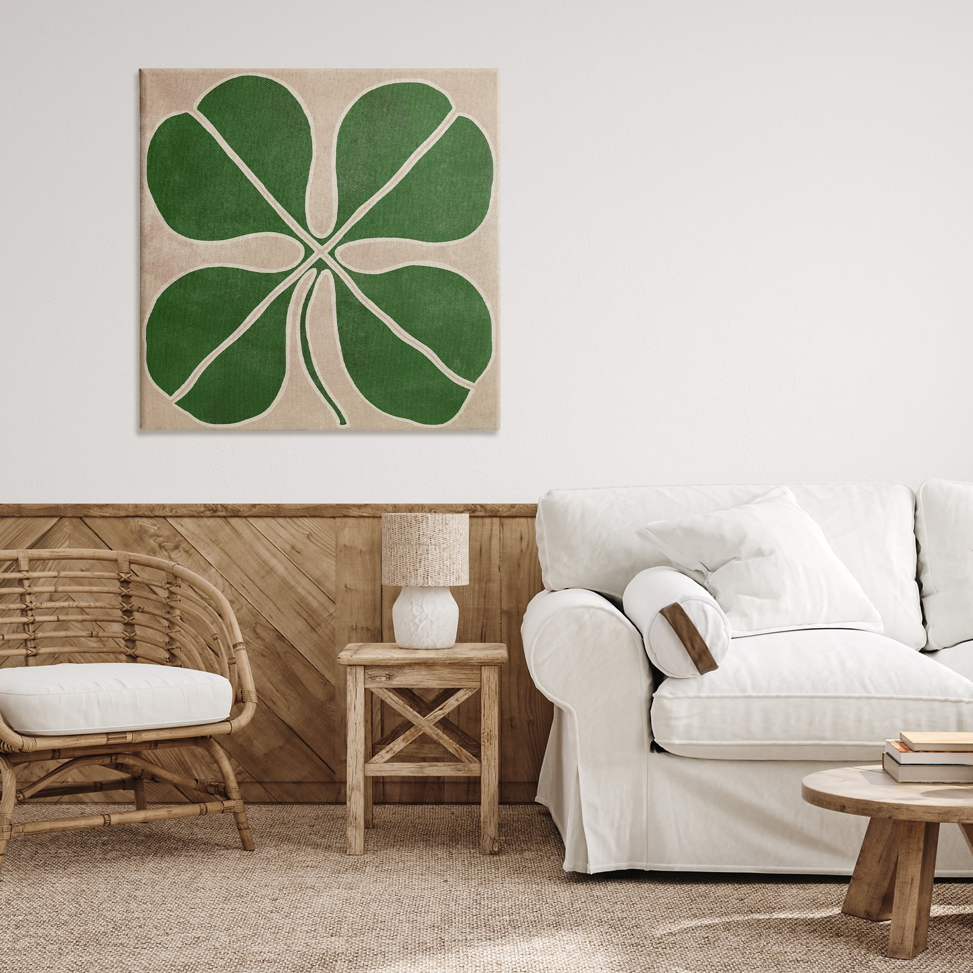 Four Leaf Symmetry Canvas Wall Art, design by June Erica Vess